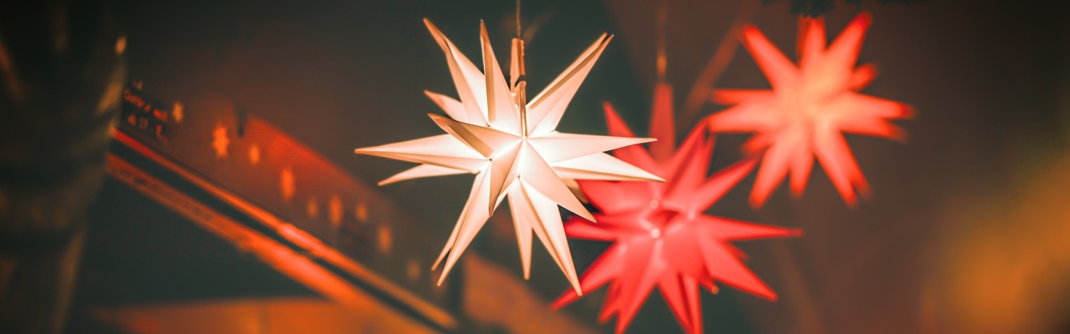 Leuchtende Weihnachtssterne