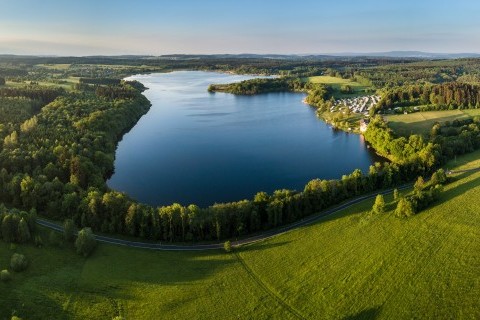 Die Westerwälder Seenplatte im Abendrot